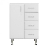 Dulap baie Leziter Bianca Plus 60, Alb Lucios, 83.6 x 60 x 33 cm