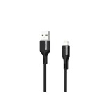 Cablu USB 2.0 A tata - Lightning Choetech XAL-0003-BK 1m 2.4A silicon negru