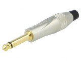 Mufă Jack 6.3mm Mono Tată Gri