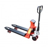 Transpalet manual 2T cu cantar electronic si roata de silicon Breckner Germany