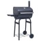 Gossi gratar barbecue cu carbuni, afumatoare si raft inferior, negru