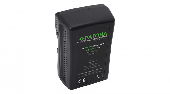 Baterie Sony BP-190WS DSR 250P 600P 600P 600P 650P 652P 13,2 Ah V-mount Premium - Patona Premium