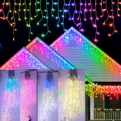 Instalatie RGBW perdea turturi animati Jocuri animate Leduri rgbw 2025 foto