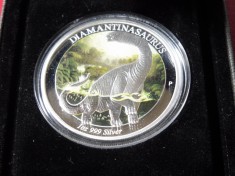 AUSTRALIA 2015 - Age Of Dinosaurs - Diamantinasaurus - 1 Dollar Silver Proof - Elizabeth II - Moneda colorata (Argint) (332)