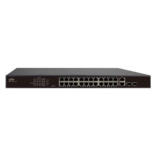 Switch 24 porturi PoE, 2 x porturi Combo 1000Mbps, 370W - UNV NSW2010-24T2GC-POE-IN SafetyGuard Surveillance