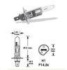 Bec Auto H1 12V 55W Vecta P14.5S Halogen, Faruri, Girofaruri