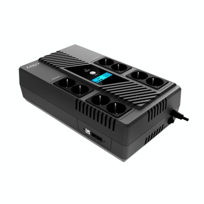 UPS Njoy &amp;quot;Token 800&amp;quot;, Line int., brick, AVR, Schuko x 8, display LCD, back-up 1 - 10 min. &amp;quot;UPCSBLS680TTOAZ01B&amp;quot; (timbru verde 11 lei) foto