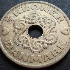 Moneda 5 COROANE / KRONER - DANEMARCA, anul 1990 * cod 2988