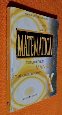Matematica clasa 10 Trunchi comun + curriculum diferentiat - Burtea foto