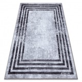 MIRO 51325.805 covor lavabil Geometric, linii anti-alunecare - gri, 200x290 cm
