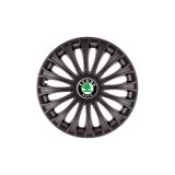 Set 4 capace roti 16 inchi (R16) Dino Negru, Compatibil Cu Skoda