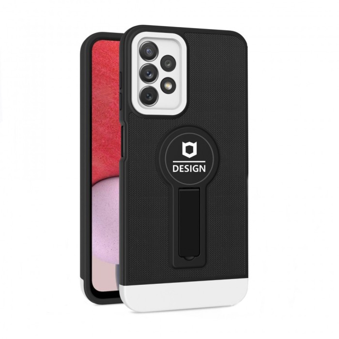 Husa Armor Design cu Stand pentru Apple iPhone XR, Negru/Alb, Suport Auto Magnetic, Wireless Charge, Protectie Antisoc, Flippy