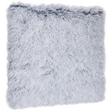 Pernă decorativă din imitație de blană gri, 50x50 cm, CMCLASS