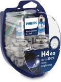 Set 2 Becuri Auto H4 Philips Racing Vision GT200, 12V, 60/55W, Lumina Puternica