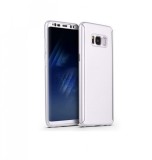 Cumpara ieftin Husa 360 Samsung Galaxy S8 Plus Argintie: Protectie Completa, Antishock, Antizgarieturi + Folie