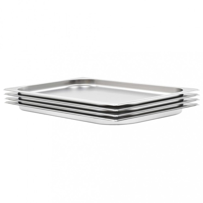 vidaXL Recipiente Gastronorm 4 buc. GN 1/1 20 mm oțel inoxidabil