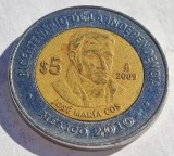 273. Moneda Mexic 5 pesos 2009 (200 yrs Independence: Jos&eacute; Mar&iacute;a Cos)
