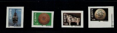 Peru 1994 - Arta populara, serie timbre autocolant neuzate foto