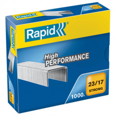 Capse 23/17 Rapid Strong, 1000 Buc/Set, Capacitate 140 Coli, Capse Rezitente, Capse Otel, Capse din Otel, Set de Capse, Set Capse Rapid, Capse Rapid S