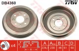 Tambur frana FIAT PUNTO Van (199) (2008 - 2016) TRW DB4360