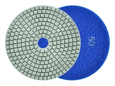 Disc diamantat pentru slefuirea umeda placilor de portelan, 125 mm, granulatie 50, Geko G78917 foto