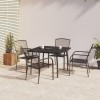 VidaXL Set de masă pentru grădină, 5 piese, antracit, oțel 3187968