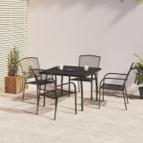 VidaXL Set de masă pentru grădină, 5 piese, antracit, oțel