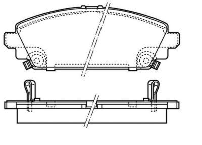 Placute frana Honda Accord 6 (Cg, Ck), Civic 7 Hatchback (Eu, Ep, Ev) SRLine parte montare : Punte fata foto