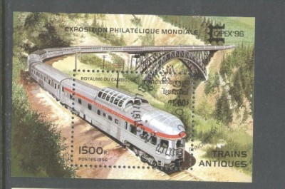 Cambodia 1996 Capex Railways Mi.B219 used TA.173 foto