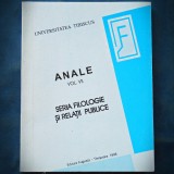 Cumpara ieftin ANALE VOL. VII - SERIA FILOLOGIE SI RELATII PUBLICE - UNIVERSITATEA TIBISCUS