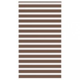 vidaXL Jaluzea tip zebra maro lățime țesătură 130,9 cm poliester
