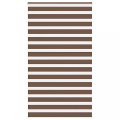 vidaXL Jaluzea tip zebra maro lățime țesătură 130,9 cm poliester