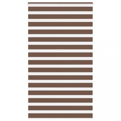 Jaluzea tip zebra maro lățime țesătură 120,9 cm poliester foto