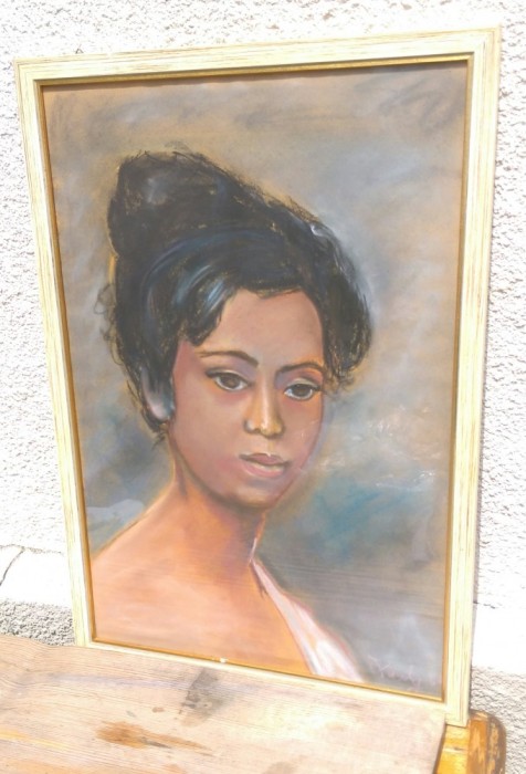 Tablou portret in carbune redus