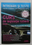 INTREBARI SI TESTE PENTRU EXAMENUL DE CONDUCERE AUTO , CURS DE LEGISLATIE RUTIERA de VALENTIN CONSTANTIN MARIN , 2024 , MICI DEFECTE LA COPERTA FATA