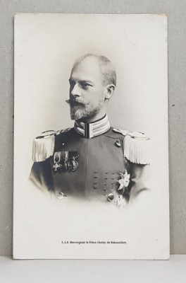 PRINTUL CHARLES DE HOHENZOLLERN , CARTE POSTALA ILUSTRATA , MONOCROMA , NECIRCULATA , PERIOADA INTERBELICA foto