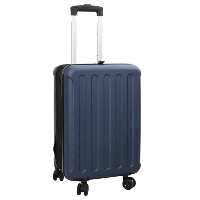 Valiză pliabilă Hard Shell 20&#039;&#039; Albastru &icirc;nchis 34x23x55.5 cm ABS