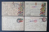 ITALIA 1918/19 Lot-4 carti postale militare circulate/-stampilate