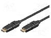 Cablu HDMI - HDMI, din ambele par&amp;#355;i, HDMI mufa mobila &plusmn;90&deg;, 2m, negru, Goobay - 31914