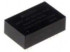 Convertor DC/DC 3W 36-75V la -15VDC/15VDC THT - Convertor de tensiune 3W 36-75V la -15VDC/15VDC THT