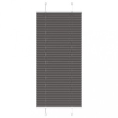 vidaXL Jaluzea plisată negru 65x100 cm Lățime țesătură 64,4cm poliester