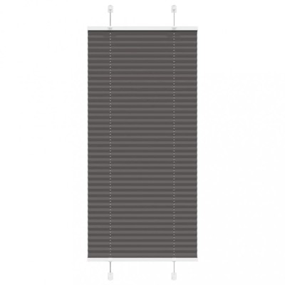 vidaXL Jaluzea plisată negru 65x100 cm Lățime țesătură 64,4cm poliester foto
