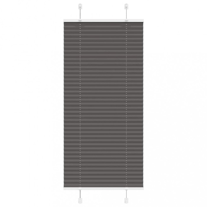 vidaXL Jaluzea plisată negru 65x100 cm Lățime țesătură 64,4cm poliester
