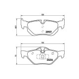 Placute frana Bmw 1 (E81), 1 (E87), 1 Convertible (E88), 1 Coupe (E82), 3 (E90), 3 Convertible (E93), 3 Coupe (E92), 3 Touring (E91), X1 (E84), punte, BREMBO
