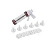 Presa Biscuiti 23 Piese, Gri, Diverse Forme - Aparat Biscuiti cu Discuri si Duze, Plastic, 28cm