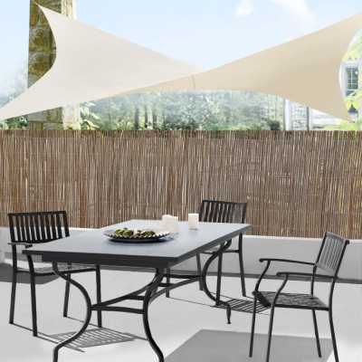 Copertina soare Sonnensegel 4 x 4 m culoarea nisipului [en.casa] HausGarden Leisure foto