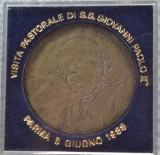 Medalia Vizita Papei Paul II la Parma 6 iunie 1988
