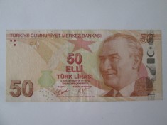 Turcia 50 Lirasi/Lire 2009 in stare foarte buna foto