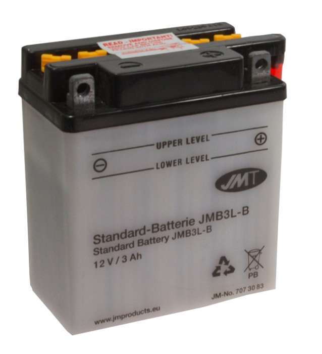 Baterie 12V3Ah moto + electrolit YB3L-B JMT Cod Produs: MX_NEW 7073083MA