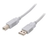 Cablu USB 2.0 A-B, 2m, gri deschis, dublu ecranat